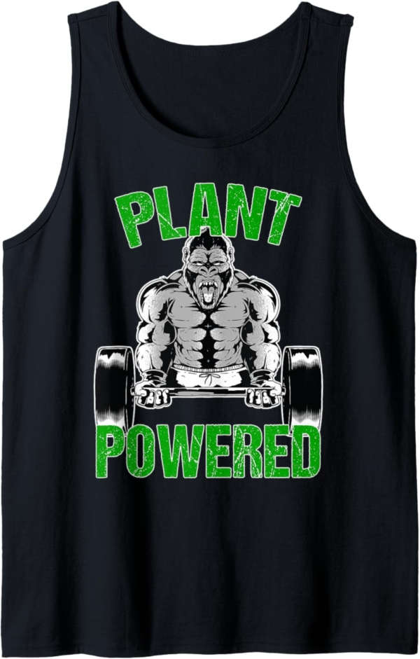 Plant Powered Shirt Vegan Gym Vegan Workout Fitness Gift Tan... - Image 2